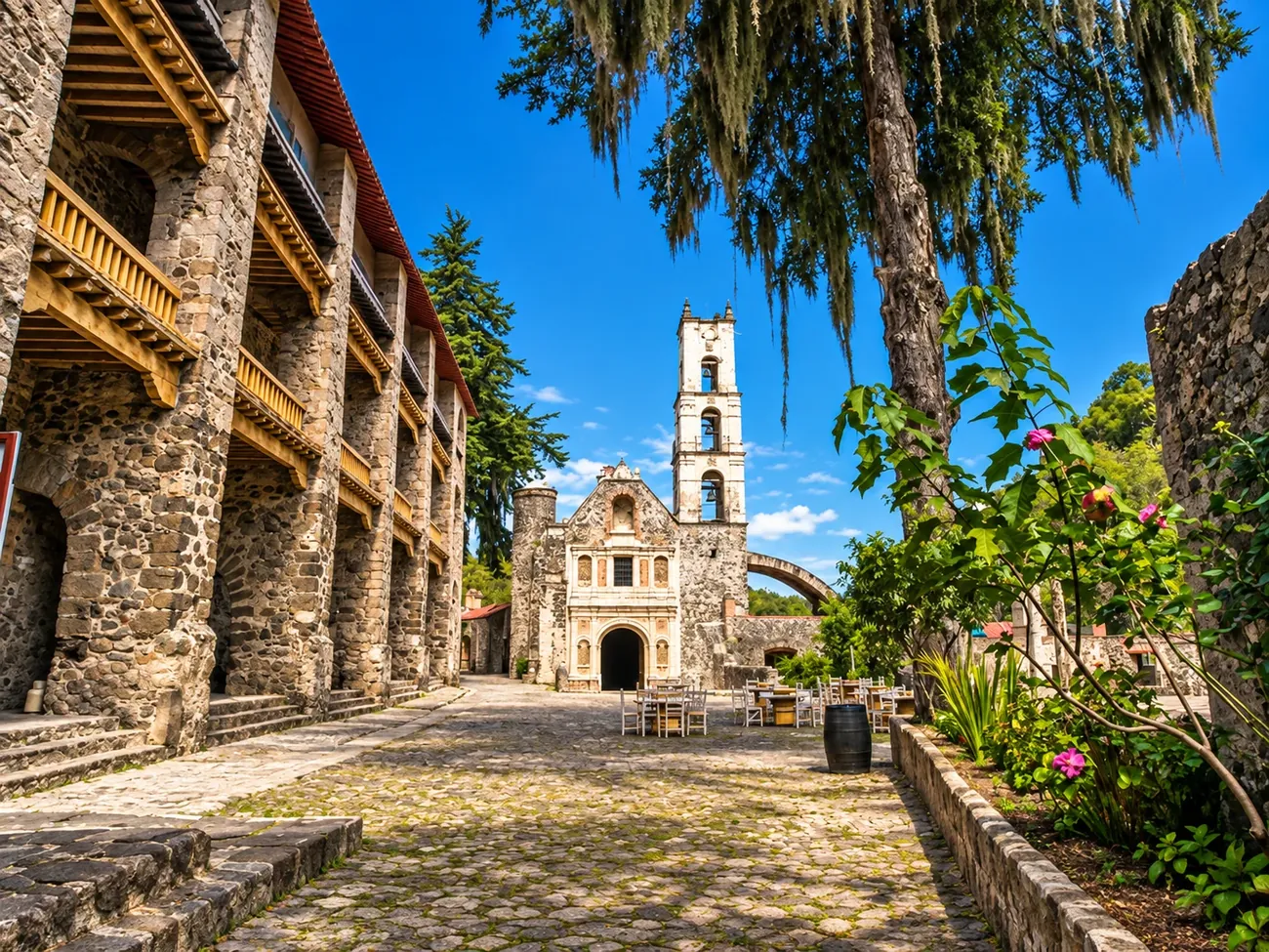 Hacienda histórica rodeada de naturaleza en Huasca de Ocampo